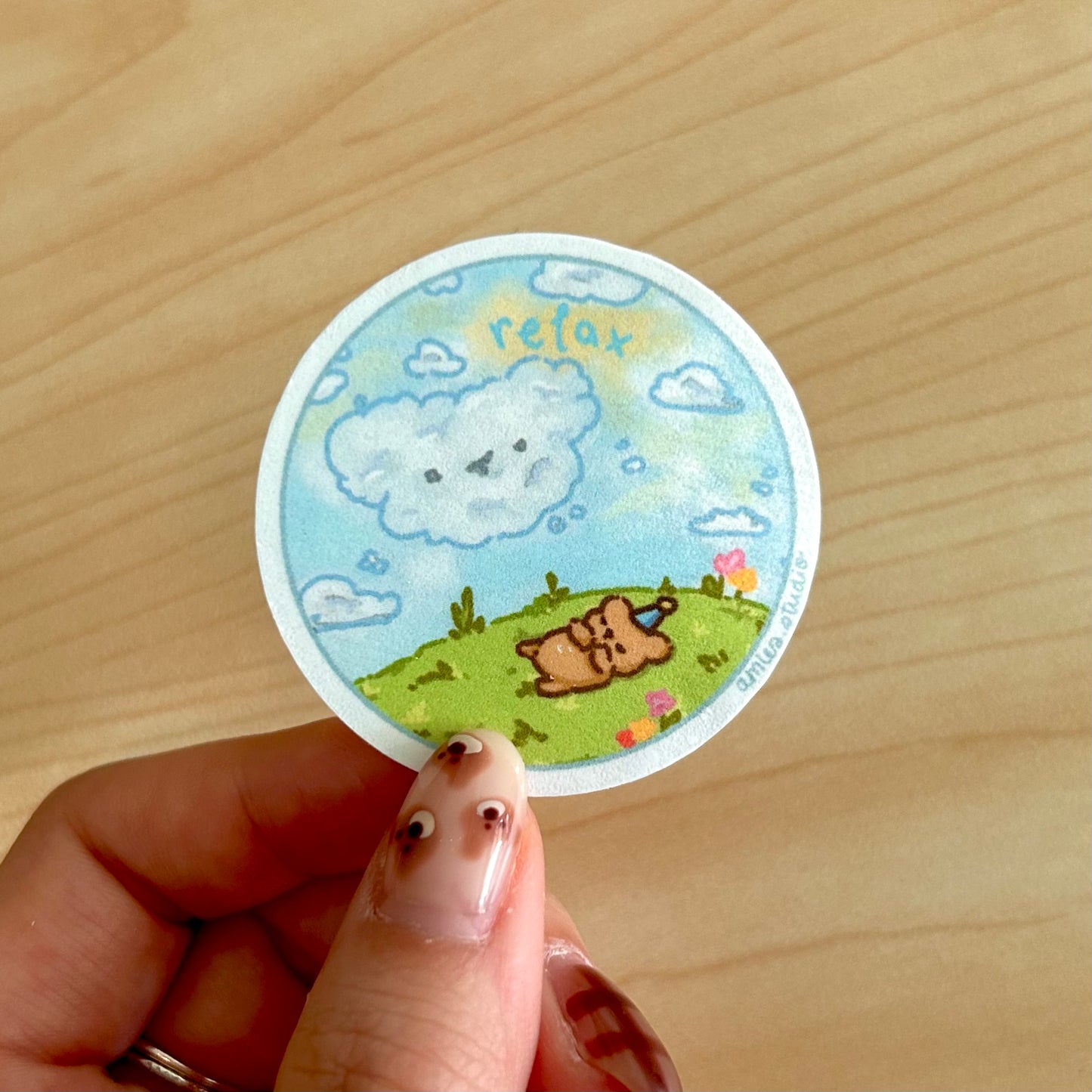 Benji in Grass Fields Vinyl Sticker