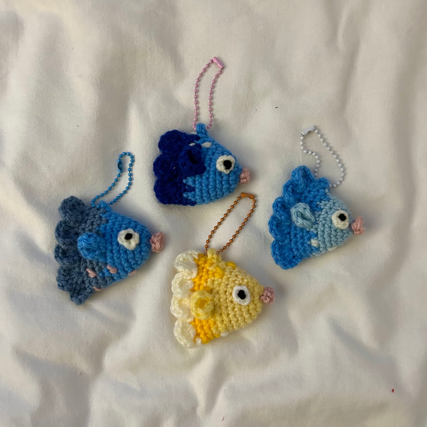 Crochet Mola Mola Keychain