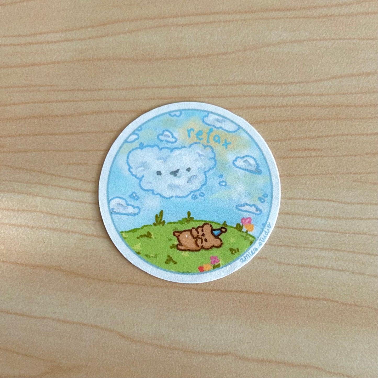 Benji in Grass Fields Vinyl Sticker