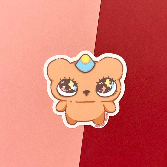 Benji Sparkly-Eyed Vinyl Sticker