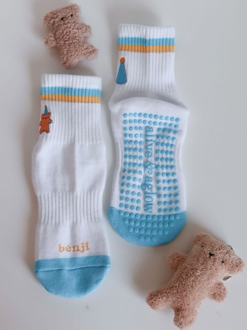 Benji Bear X Alive&Aglow Grip Socks [IN STOCK]