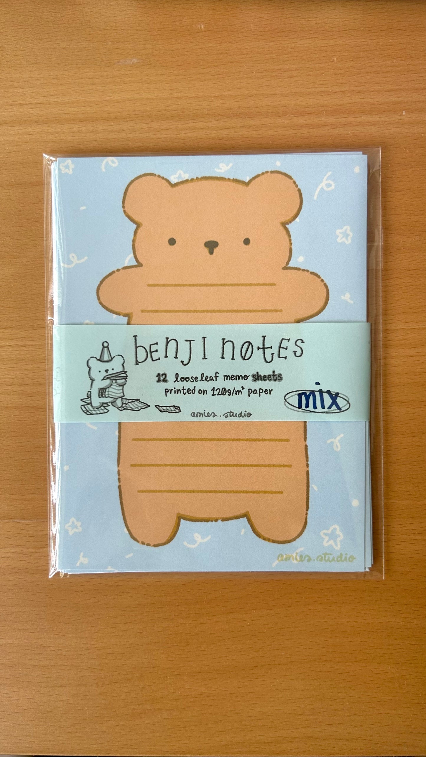 Benji Loose Leaf Memo Sheets (12 sheets)