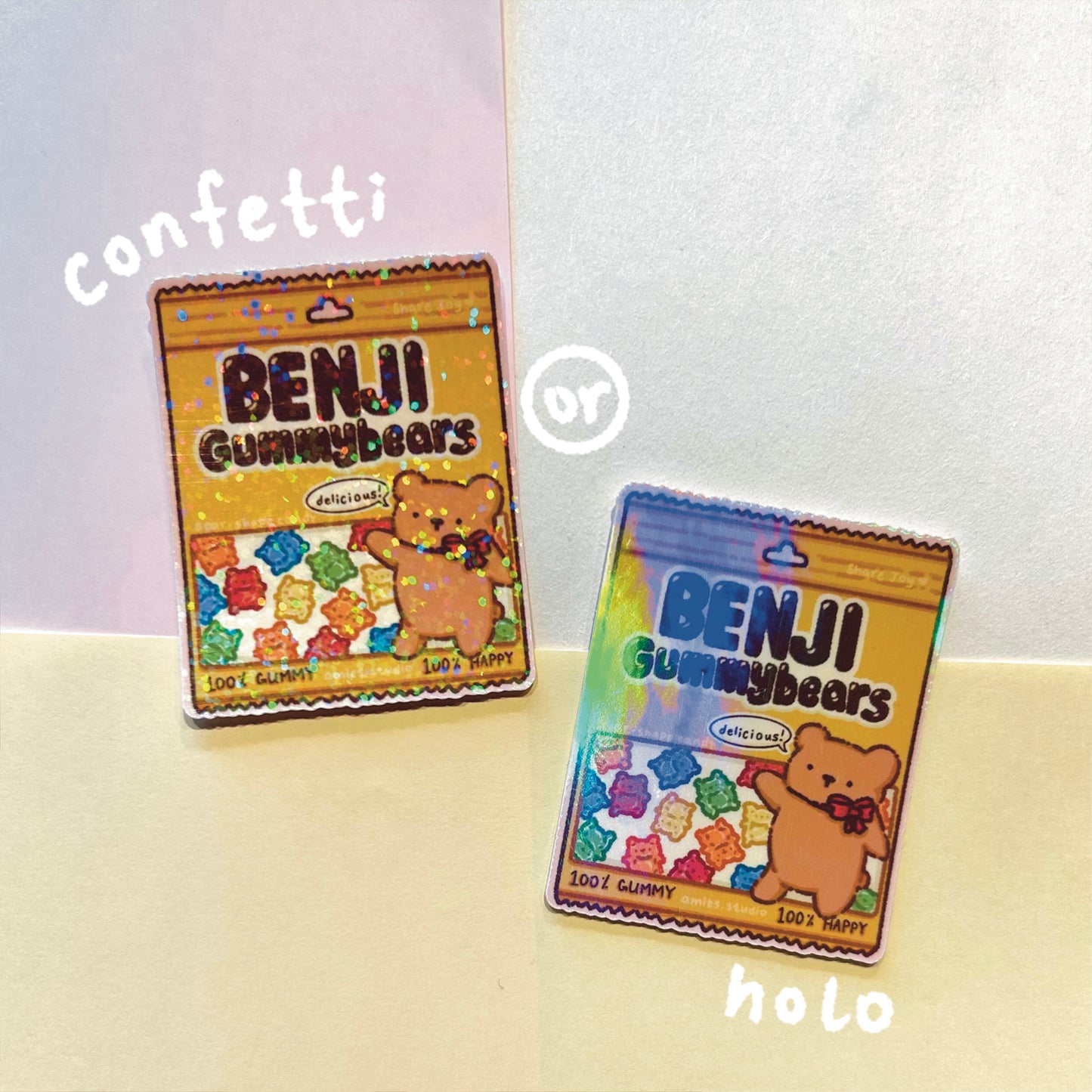 Benji Gummy Bear Vinyl Sticker