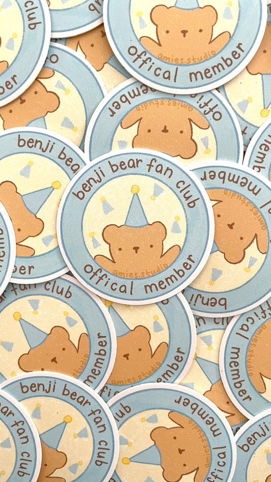 Benji Fan Club Sticker